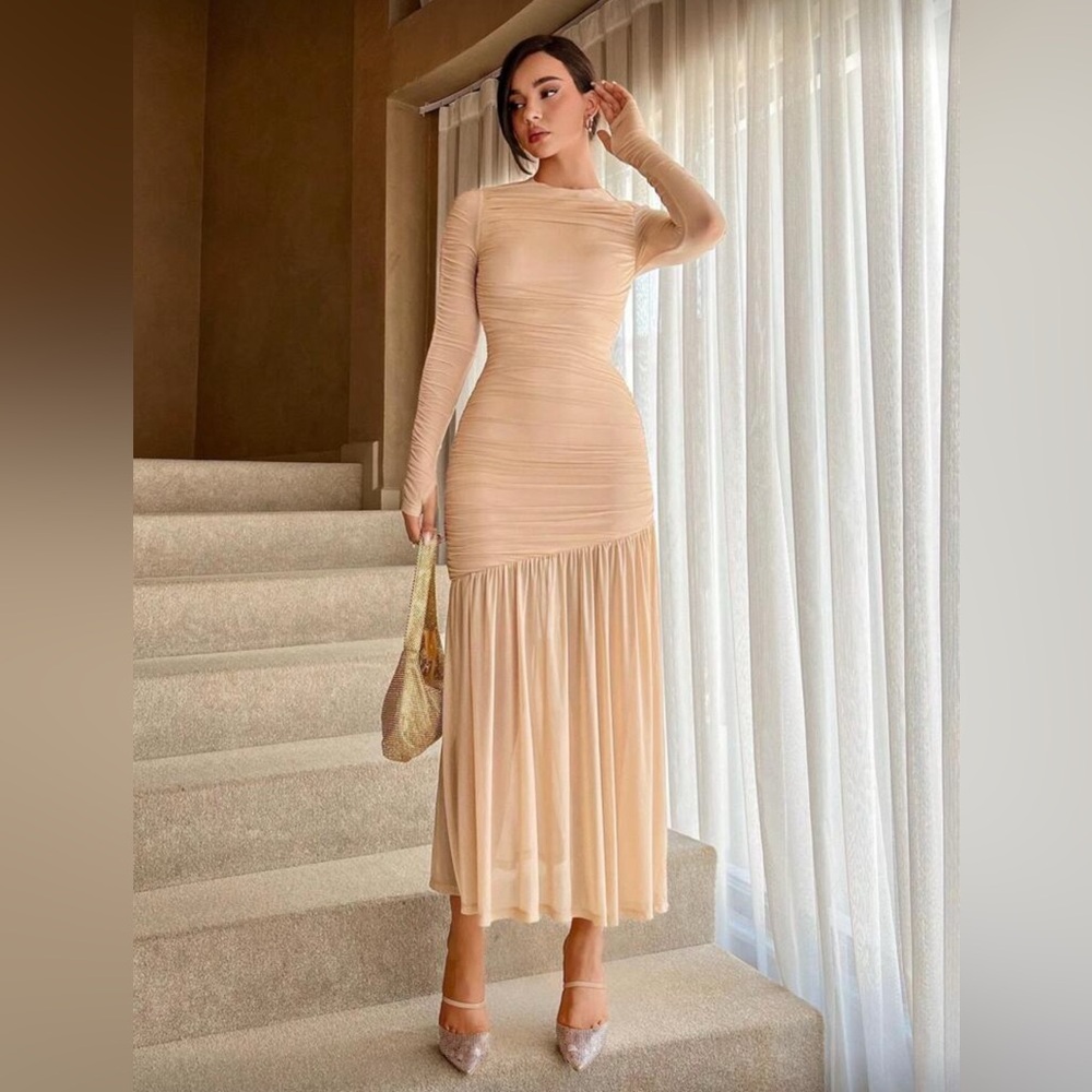 Mesh maxi dress